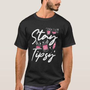 T-shirt Restez Tipsy Backprint Bartending Bartending
