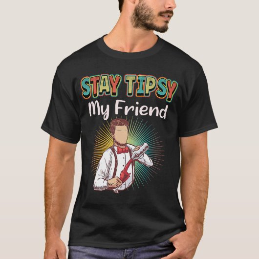 T-shirt Restez Tipsy Mon Ami Bartender (Devant)