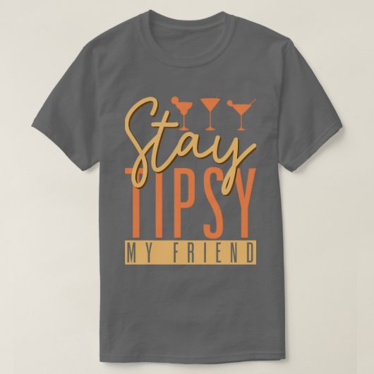 T-shirt Restez Tipsy Mon Ami Bartender Barmaid Barman Bark (Design devant)