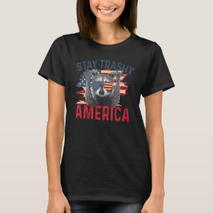 T-shirt Restez Trashy America Raccoon 4 Juillet
