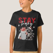 T-shirt Restez trashy Christmas Raccoon Xmas Trash Panda R (Devant)