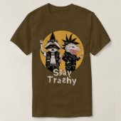 T-shirt Restez Trashy Funny Raccoon Opossum Retro  (Design devant)