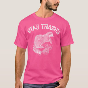 T-shirt Restez Trashy Raccoon Opossum Skunk Funny