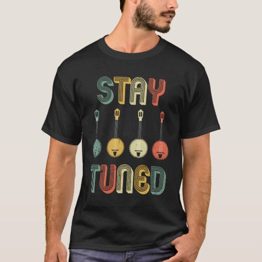 T-shirt Restez Tuned Retro Banjo Graphic (Devant)
