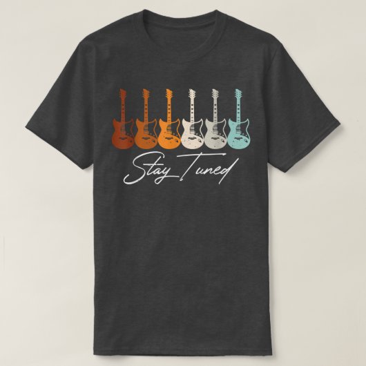 T-shirt Restez Tunisiens, Guitares Guitare Guitariste Retr (Design devant)