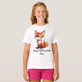 T-shirt Restez Wild Little Fox mignonne Nature-Inspiré ren (Devant entier)