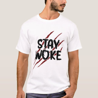 T-shirt Restez Woke Freddy Horlogerie Rhyme Graphique