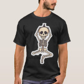 T-shirt Restin in Pose Funny Skeleton Yoga Halloween Desig (Devant)