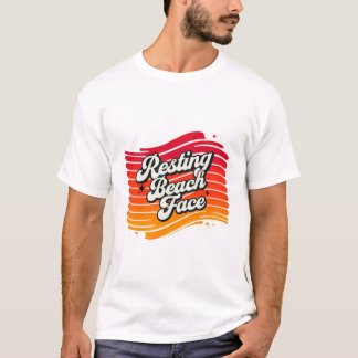 T-shirt Resting Beach Face - Hilarious Beach Shirt for Sum