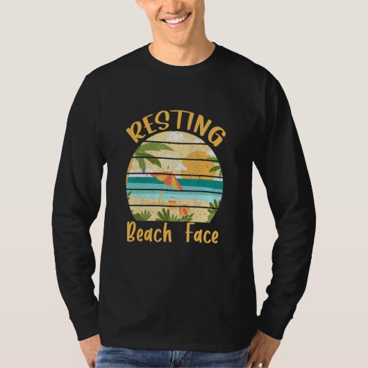 T-shirt Resting Beach Faces Island Beach (Devant)