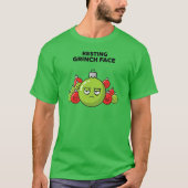 T-shirt Resting Grinch Face Christmas Ornament  (Devant)