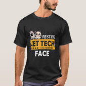 T-shirt Resting Vet Tech Visage Chiens et chats Animal Ani (Devant)