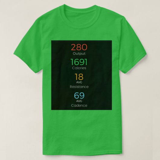T-shirt résultats de gym (Design devant)