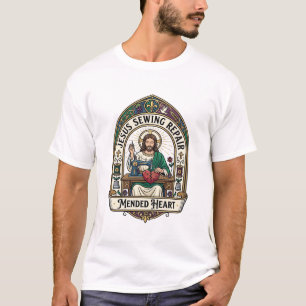 T-shirt Rétablissement de couture de Jésus Réparation de c