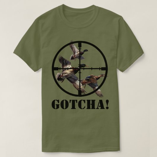 T-shirt Réticules de chasse de canard (Design devant)