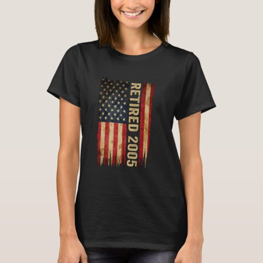 T-shirt Retired 2005 Men Women Funny Retirement 2025 Ameri (Devant)