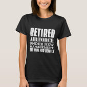 T-shirt Retired Air Force Under New Management Retirement (Devant)