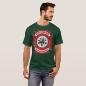 T-shirt Retired Fire Paramedic Firefighter Red Maltese (Devant entier)
