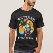 T-shirt Retired Gnome Retro Buff Gnome The Beach Dad Gnome (Devant)