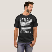 T-shirt Retired PE Teacher Profession American Flag (Devant entier)