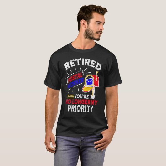 T-shirt Retired Postal Worker Mailman (Devant entier)