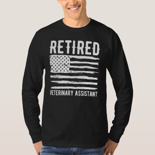 T-shirt Retired Veterinary Assistant Profession American F (Devant)