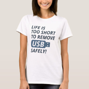T-shirt Retirer clé USB en toute sécurité