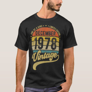 T-shirt Reto Vintage 42e Anniversaire T-shirt, Né en Décem