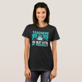 T-shirt Retour À Citations D'Enseignant À L'École (Devant entier)