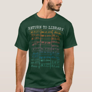 T-shirt Retour à la bibliothèque d Date d'échéance du livr