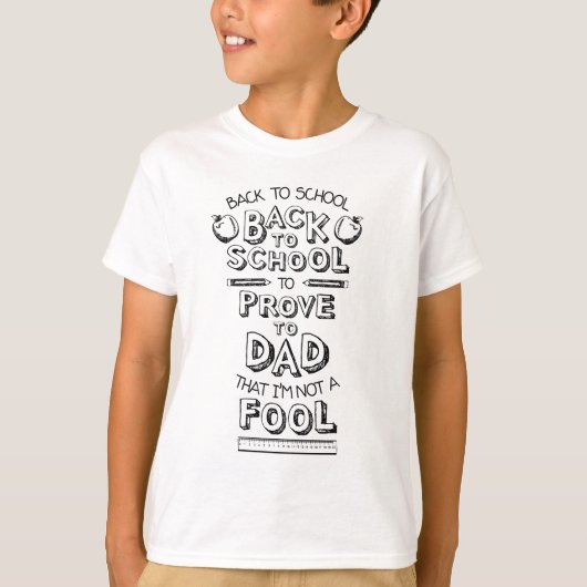 T-shirt Retour À L'École (Devant)