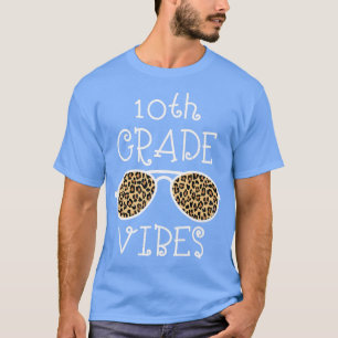 T-shirt Retour À L'École 10E Année Vibes Chemise Premier J