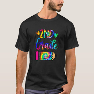 T-shirt Retour à l'école 2e année enseignant crayon teint