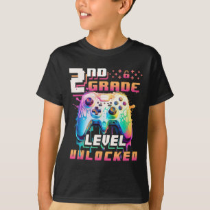 T-shirt Retour à l'école 2e année garçons joueur premier j