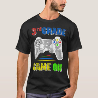 T-shirt Retour à l'école 3e 3e classe Jeu vidéo Jeu vidéo 