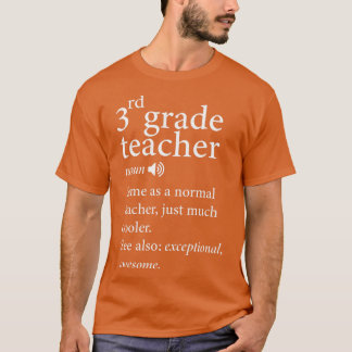 T-shirt Retour à l'école-3e année-Enseignant-Funny-Définit