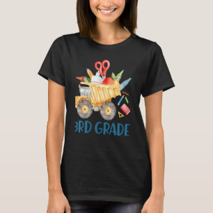 T-shirt Retour À L'École 3E Année Monogramme Camion Camion