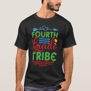 T-shirt Retour à l'école 4e année tribu 1er jour d'école e