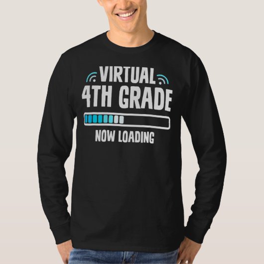 T-shirt Retour à l'école 4e année virtuelle 4e année maint (Devant)