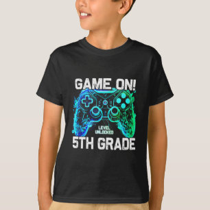 T-shirt Retour à l'école 5e année garçon joueur premier jo