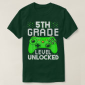T-shirt Retour à l'école 5e année niveau jeu vidéo déverro (Design devant)