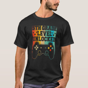 T-shirt Retour à l'école 5ème niveau débloqué jeu vidéo