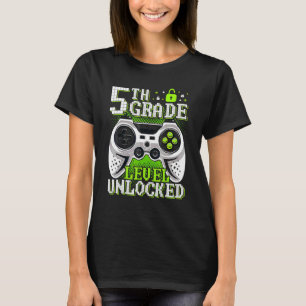 T-shirt Retour à l'école 5ème niveau débloqué jeu vidéo