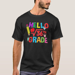 T-shirt Retour à l'école 6e année Racine carrée de 36 Math