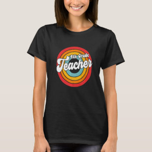 T-shirt Retour à l'école 80's enseignant Retro 4e année en