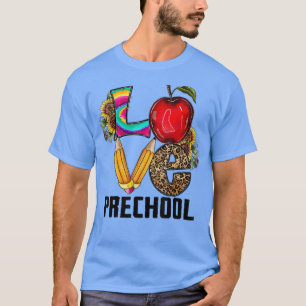 T-shirt Retour À L'École Amour Préscolaire PréK Enseignant