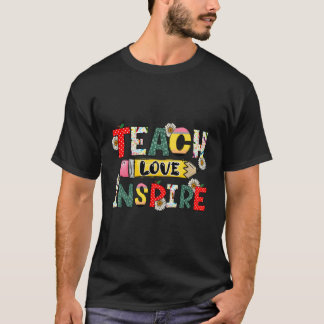 T-shirt Retour À L'École Apprendre L'Amour Inspirer Des En