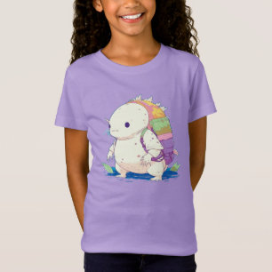 T-Shirt Retour à l'école Axolotl Kawaii Dessin Animé