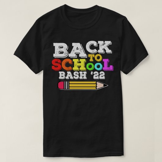 T-shirt Retour À L'École Bash 2022 Étudiant Enseignant (Design devant)