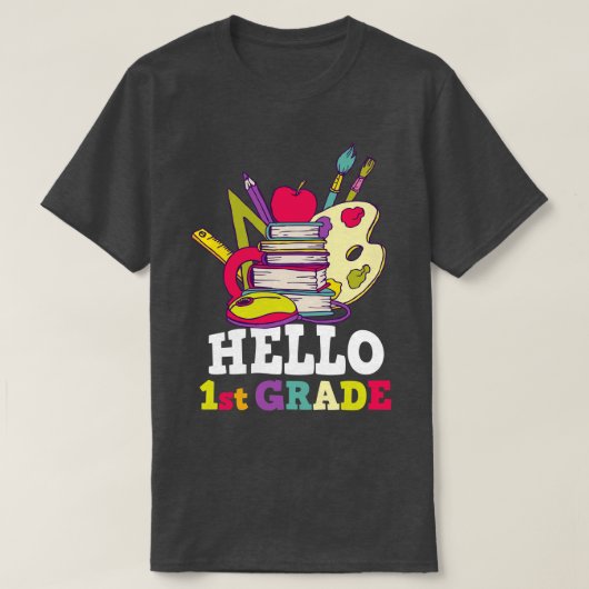 T-shirt Retour à l'école-bonjour 1ère année (Design devant)